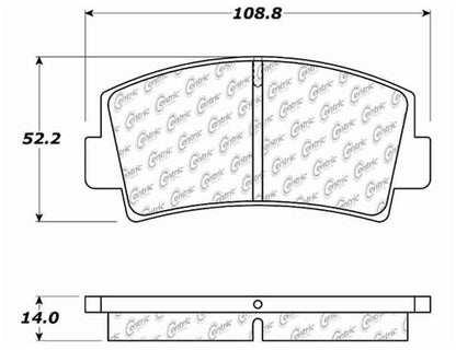 Centric Parts Disc Brake Pad Set Posi Quiet Ceramic with Shims for 1970-1985 Ford & Mazda pickups 105.00760
