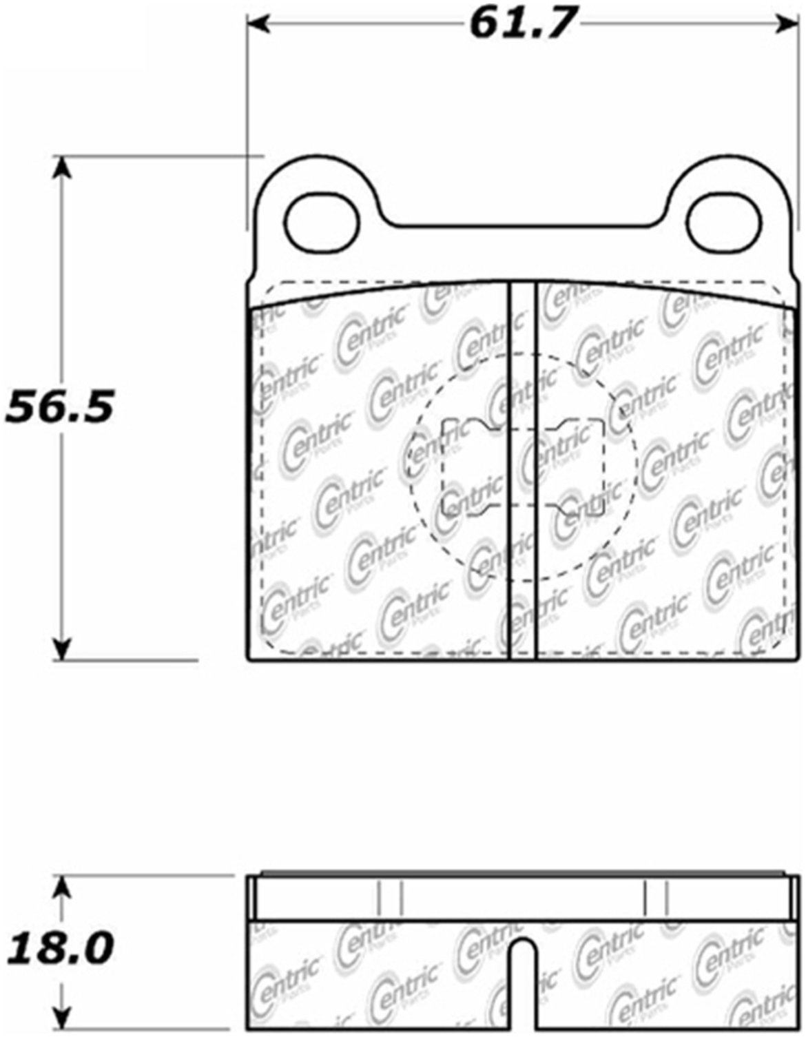 Centric Parts Disc Brake Pad Set Posi Quiet Ceramic with Shims for 1971-1980 Audi Fox Opel Deluxe Porsche 914 Volkswagen 411/412 Dasher Rabbit Scirocco 105.00960