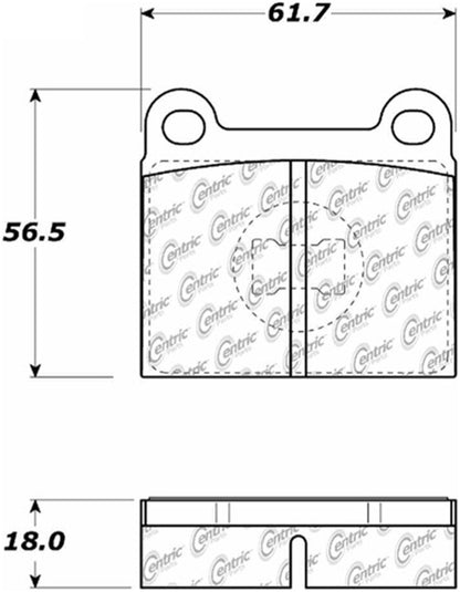 Centric Parts Disc Brake Pad Set Posi Quiet Ceramic with Shims for 1971-1980 Audi Fox Opel Deluxe Porsche 914 Volkswagen 411/412 Dasher Rabbit Scirocco 105.00960