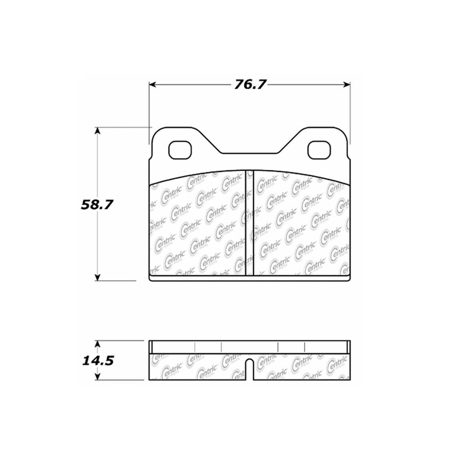 Centric Parts Disc Brake Pad Set Posi Quiet Ceramic with Shims for 1970-1988 Audi BMW Ferrari