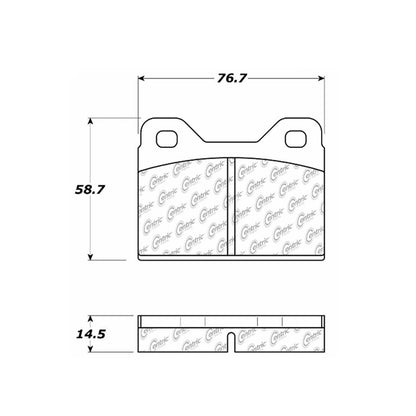 Centric Parts Disc Brake Pad Set Posi Quiet Ceramic with Shims for 1970-1988 Audi BMW Ferrari