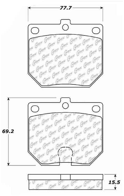 Centric Parts Disc Brake Pad Set Posi Quiet Ceramic with Shims for 1980-2003 Nissan 200SX Toyota Corona 105.01140