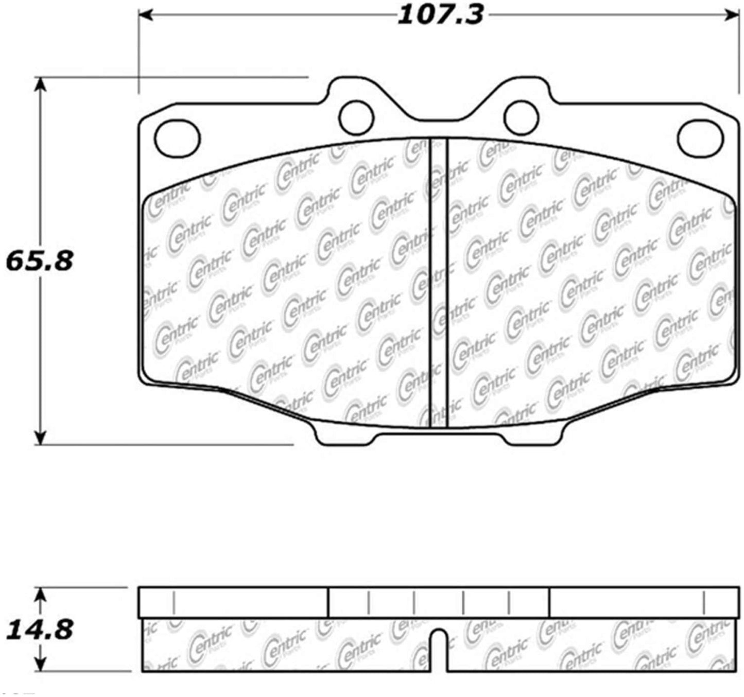 Centric Parts Disc Brake Pad Set Posi Quiet Ceramic with Shims and Hardware for 1984-1985 Toyota 4Runner 105.01371