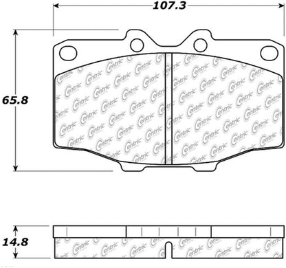 Centric Parts Disc Brake Pad Set Posi Quiet Ceramic with Shims and Hardware for 1984-1985 Toyota 4Runner 105.01371