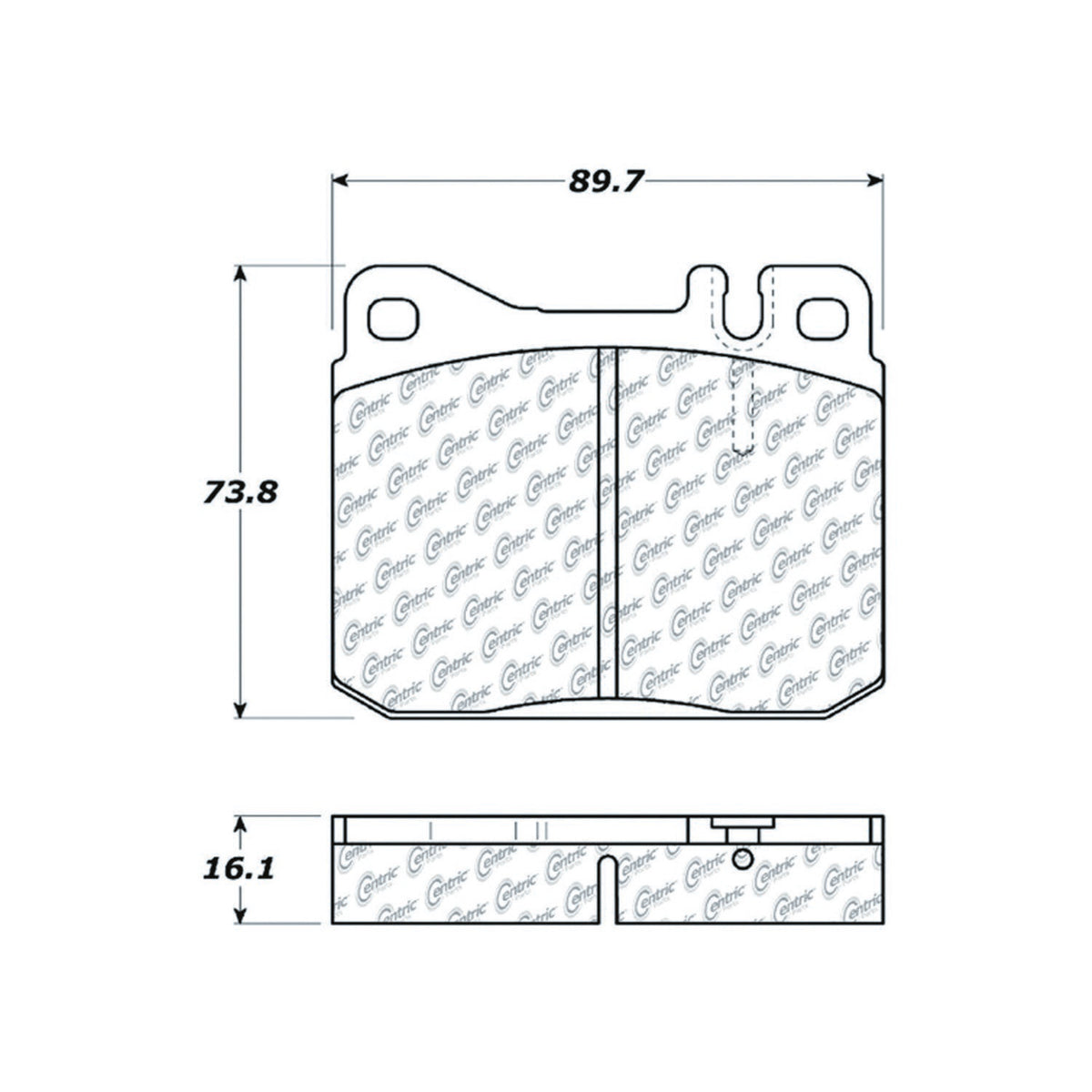 Centric Parts Disc Brake Pad Set Posi Quiet Ceramic with Shims for 1983-1979 Mercedes-Benz