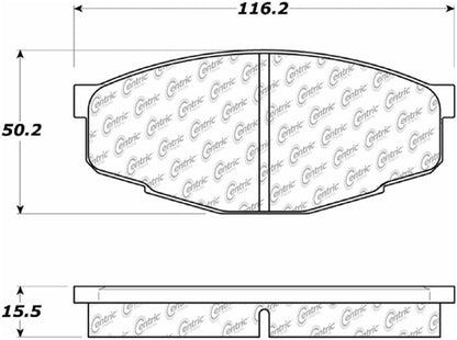Centric Parts Disc Brake Pad Set Posi Quiet Ceramic with Shims and Hardware for 1981-1988 Toyota Cressida 1984-1995 Pickup 105.02070