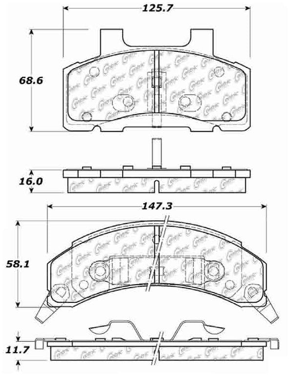 Centric Parts Disc Brake Pad Set Posi Quiet Ceramic with Shims and Hardware for 1983-1990 Buick Century Electra LeSabre Cadillac DeVille Fleetwood Chevrolet Celebrity Lumina APV Oldsmobile 98 Cutlass Ciera Cutlass Cruiser Del