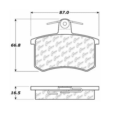 Centric Parts Disc Brake Pad Set Posi Quiet Ceramic with Shims for Alfa Romeo 164 1991-1995 105.02280