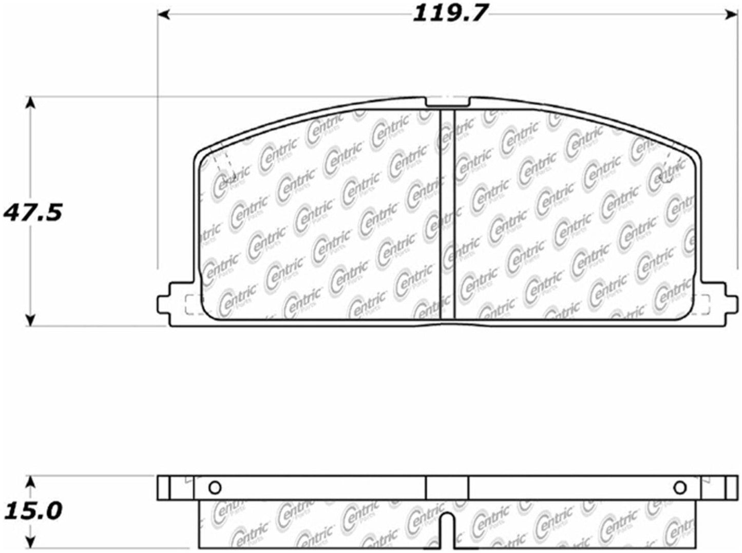 Centric Parts Disc Brake Pad Set Posi Quiet Ceramic 100% Shimmed for 1985-1999 Chevrolet Nova Geo Prizm Toyota Camry Celica Corolla MR2 Paseo Tercel 105.02420