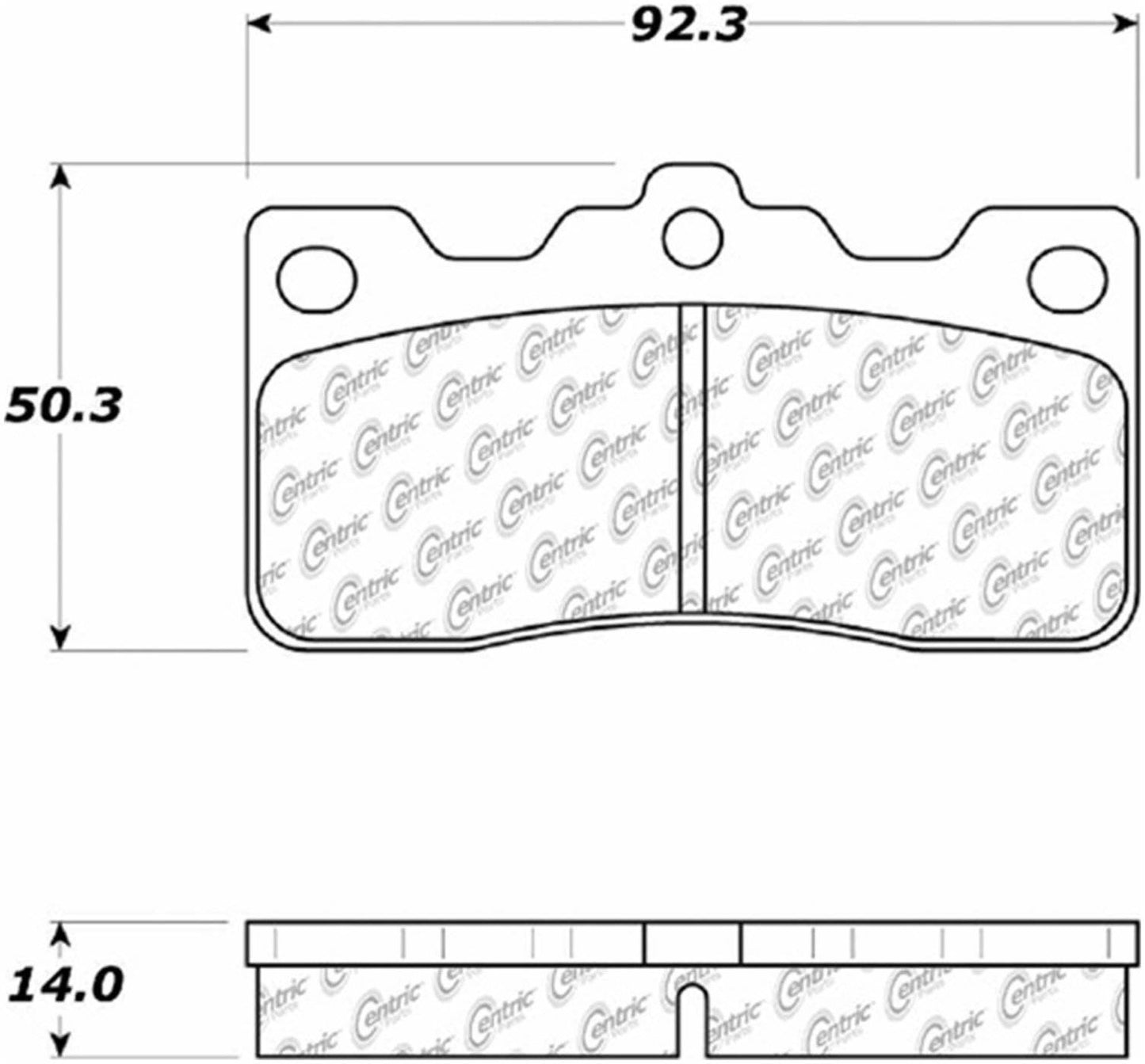 Centric Parts Disc Brake Pad Set Posi Quiet Ceramic with Shims for 1983-1984 Toyota Cressida 105.02430