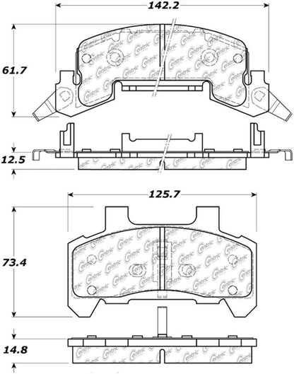 Centric Parts Disc Brake Pad Set Ceramic with Shims for 1982-1991 Buick Models