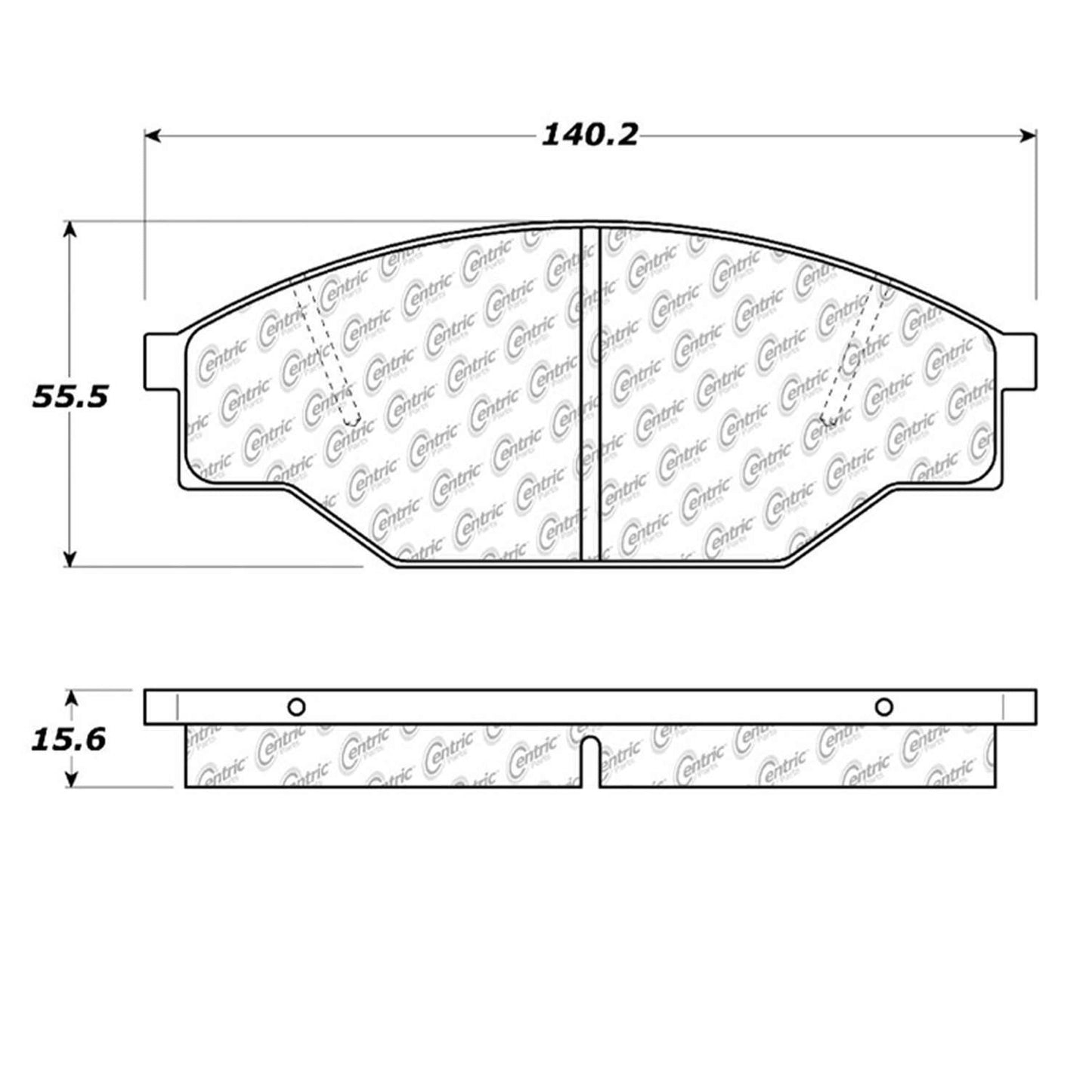 Centric Parts Disc Brake Pad Set Posi Quiet Ceramic with Shims for 1993-1985 Toyota Pickup 105.03030