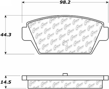 Centric Parts Disc Brake Pad Set Posi Quiet Ceramic with Shims and Hardware 105.03290
