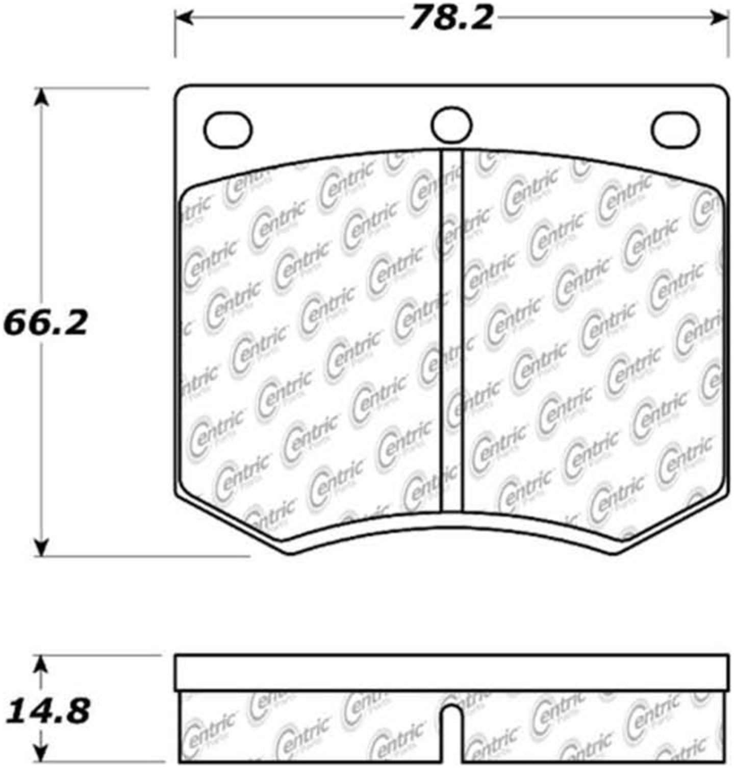 Centric Parts Disc Brake Pad Set Posi Quiet Ceramic with Shims for 1973-1986 Vehicles 105.03300