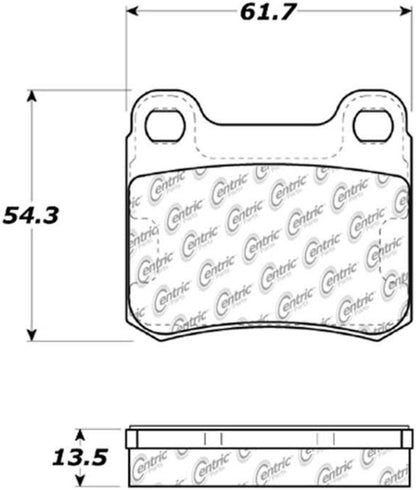 Centric Parts Disc Brake Pad Set Posi Quiet Ceramic with Shims for Mercedes‑Benz 190D/190E/260E/300CE/300D/300E/C220/C280/E300 1987‑1996 105.03350