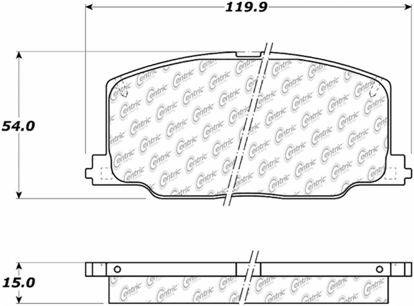 Centric Parts Disc Brake Pad Set Posi Quiet Ceramic with Shimmed for 1990-1991 Lexus ES250 1987-1991 Toyota Camry 1988-1993 Celica 105.03560