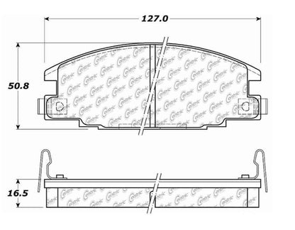 Centric Parts Disc Brake Pad Set Posi Quiet Ceramic with Shims for Chevrolet LUV 2005-1997, Honda Passport 1995-1994, Isuzu Amigo 1993-1989, Pickup 1995-1988, Rodeo 1995-1991, Trooper 1991-1986 105.03630