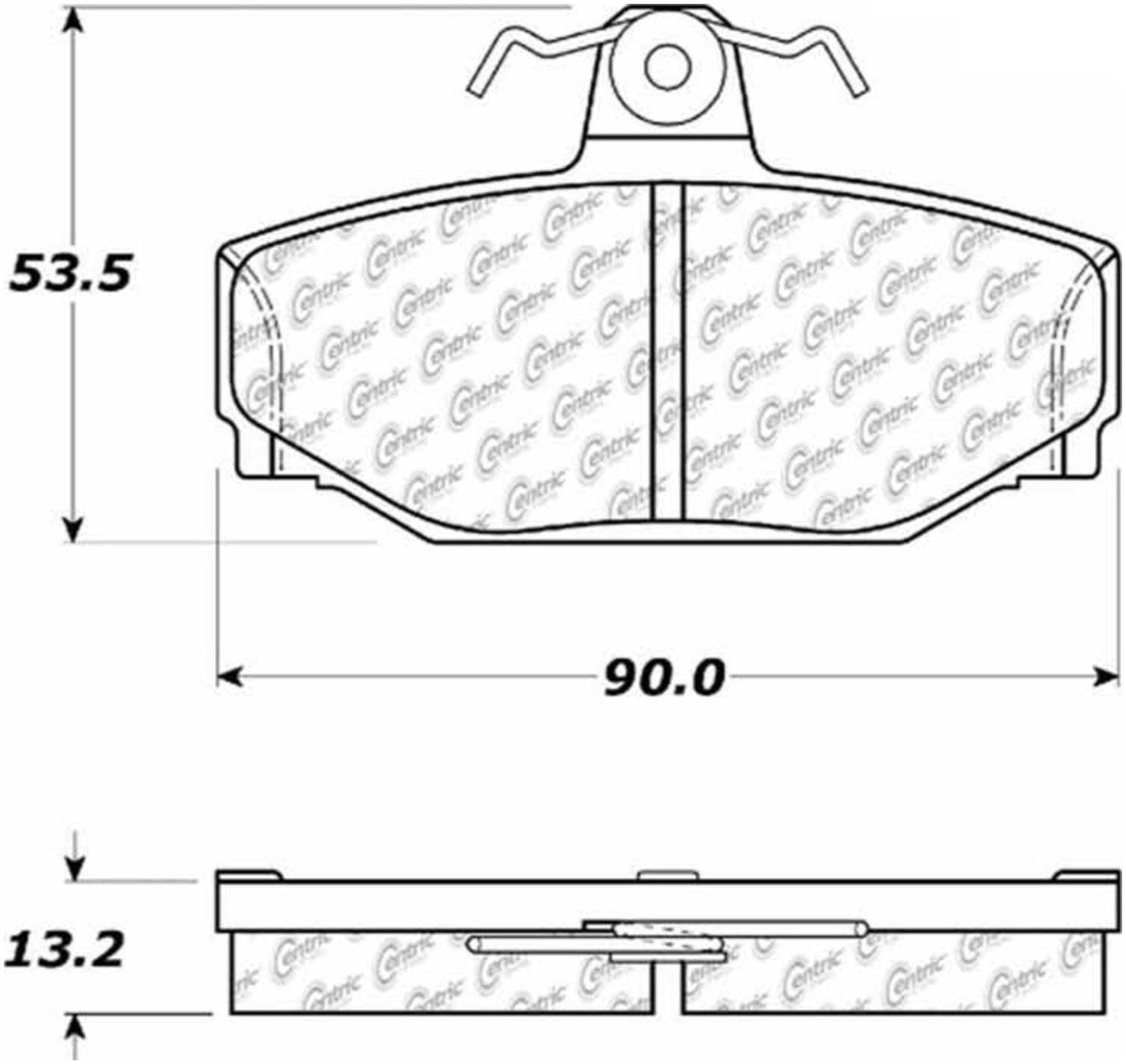 Centric Parts Disc Brake Pad Set Posi Quiet Ceramic with Shims for 1990-1997 Volvo 740/760/780/850/960/S70/S90/V70/V90 105.03910