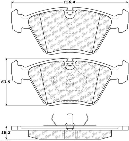 Centric Parts Disc Brake Pad Set Posi Quiet Ceramic with Shims and Hardware for 1987-2006 Audi BMW 105.03940