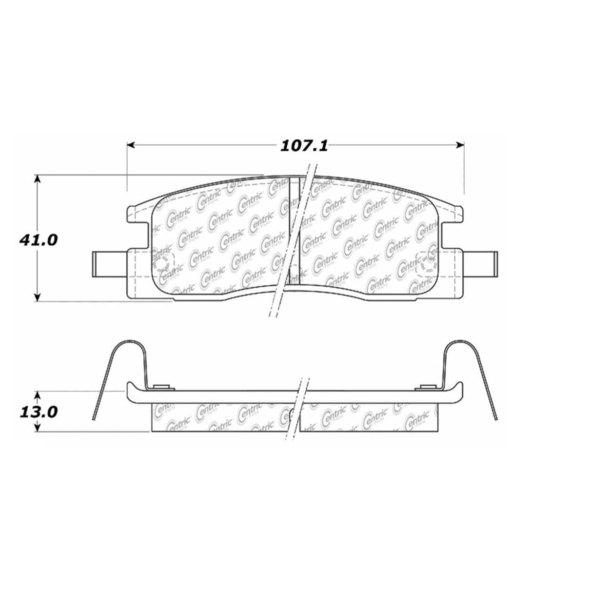 Centric Parts Disc Brake Pad Set Posi Quiet Ceramic with Shims and Hardware for Isuzu Amigo 1993-1989 Pickup 1995-1989 Trooper 1991-1987 105.03980