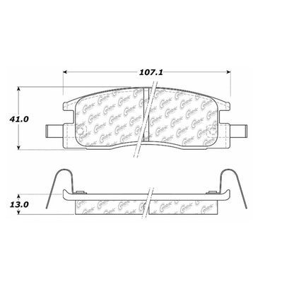 Centric Parts Disc Brake Pad Set Posi Quiet Ceramic with Shims and Hardware for Isuzu Amigo 1993-1989 Pickup 1995-1989 Trooper 1991-1987 105.03980