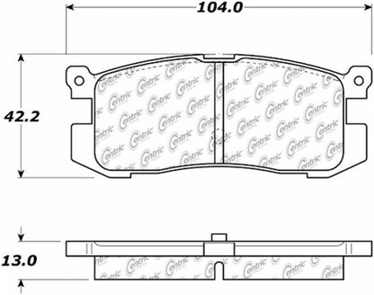 Centric Parts Disc Brake Pad Set Posi Quiet Ceramic with Shims and Hardware for 1992-1989 Ford Probe 1992-1988 Mazda 626 1992-1988 MX-6 105.04000