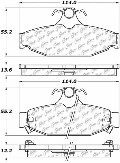 Centric Parts Disc Brake Pad Set Posi Quiet Ceramic with Shims and Hardware for 1997-1985 Chevrolet Camaro 1996-1988 Corvette 1997-1988 105.04130
