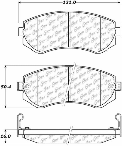 Centric Parts Disc Brake Pad Set Posi Quiet Ceramic with Shims for 1996-1989 Nissan 240SX 105.04220