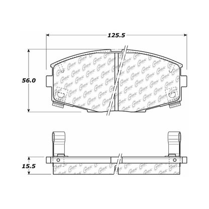 Centric Parts Disc Brake Pad Set Posi Quiet Ceramic with Shims for Toyota Celica 1986 Supra 1992-1986 105.04350