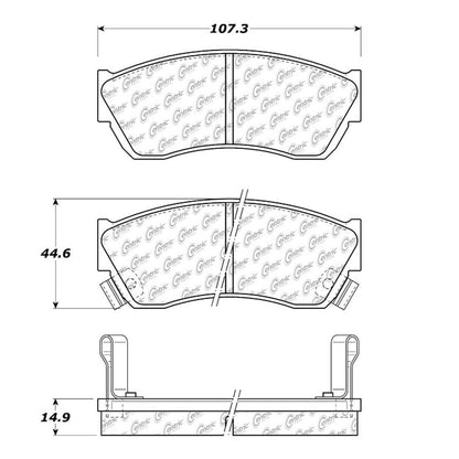 Centric Parts Disc Brake Pad Set Posi Quiet Ceramic with Shims for 1989-2004 Chevrolet Metro Geo Metro Pontiac Firefly Suzuki Swift