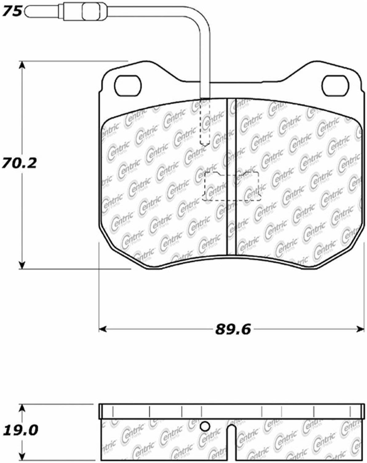 Centric Parts Disc Brake Pad Set Posi Quiet Ceramic with Shims for 1991-1980 Peugeot 505 105.04550