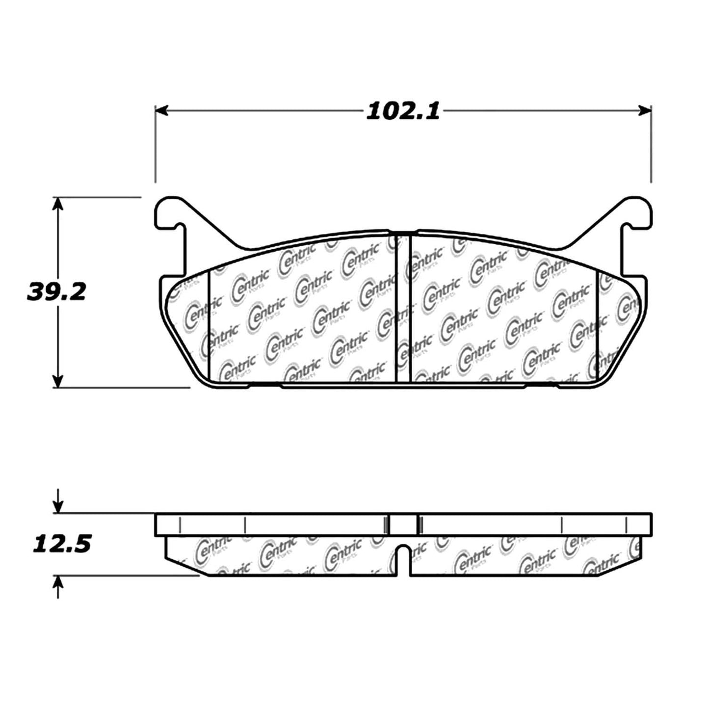Centric Parts Disc Brake Pad Set Posi Quiet Ceramic with Shims for 1991-1996 Ford Escort, 1990-1993 Mazda Miata, 1990-1994 Protege, 1990-1996 Mercury Tracer 105.04580