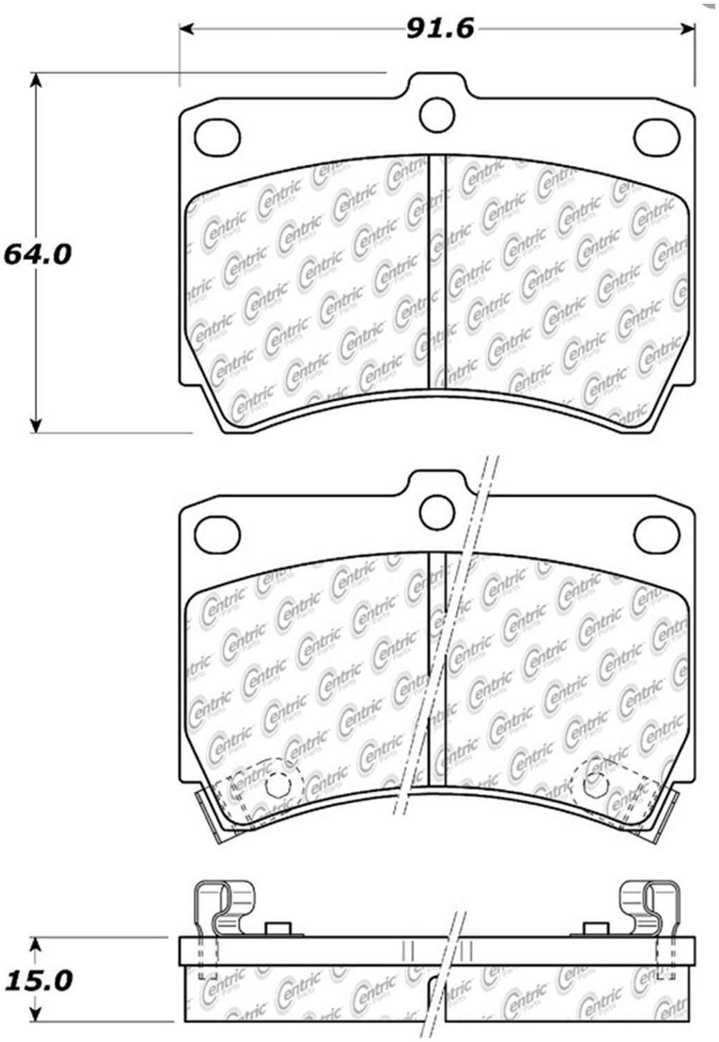 Centric Parts Disc Brake Pad Set Posi Quiet Ceramic with Shims for 1994-1997 Ford Aspire, 1991-1996 Escort, 2001-2002 Kia Rio, 1990-1995 Mazda 323, 1990-1998 Protege, 1991-1996 Mercury Tracer 105.04660
