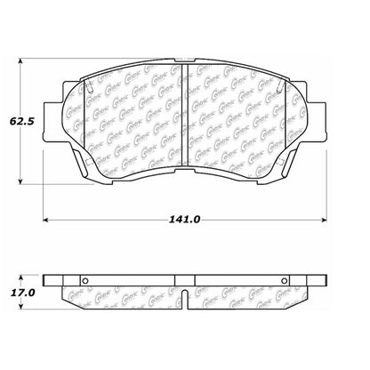 Centric Parts Disc Brake Pad Set Posi Quiet Ceramic with Shims for 2000-2003 Toyota Camry Sienna 105.04760