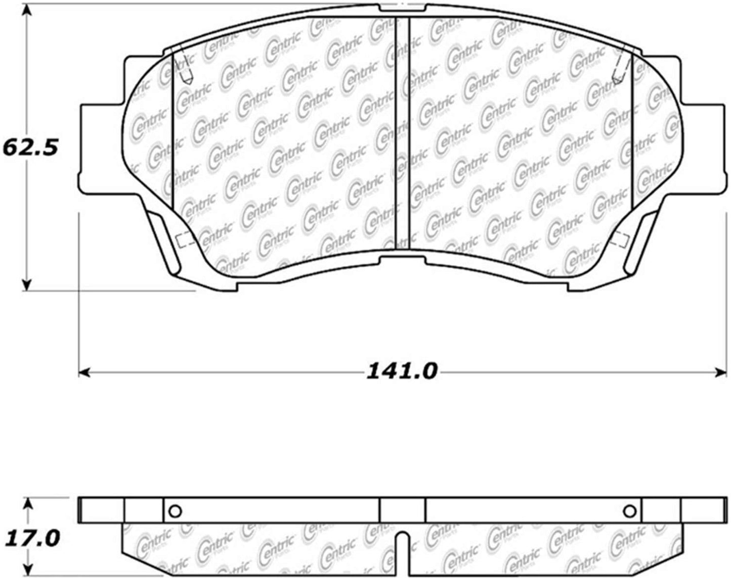 Centric Parts Disc Brake Pad Set Posi Quiet Ceramic with Shims for 1992-1999 Lexus ES300 LS400 SC300 Toyota Avalon Camry Celica 105.04761