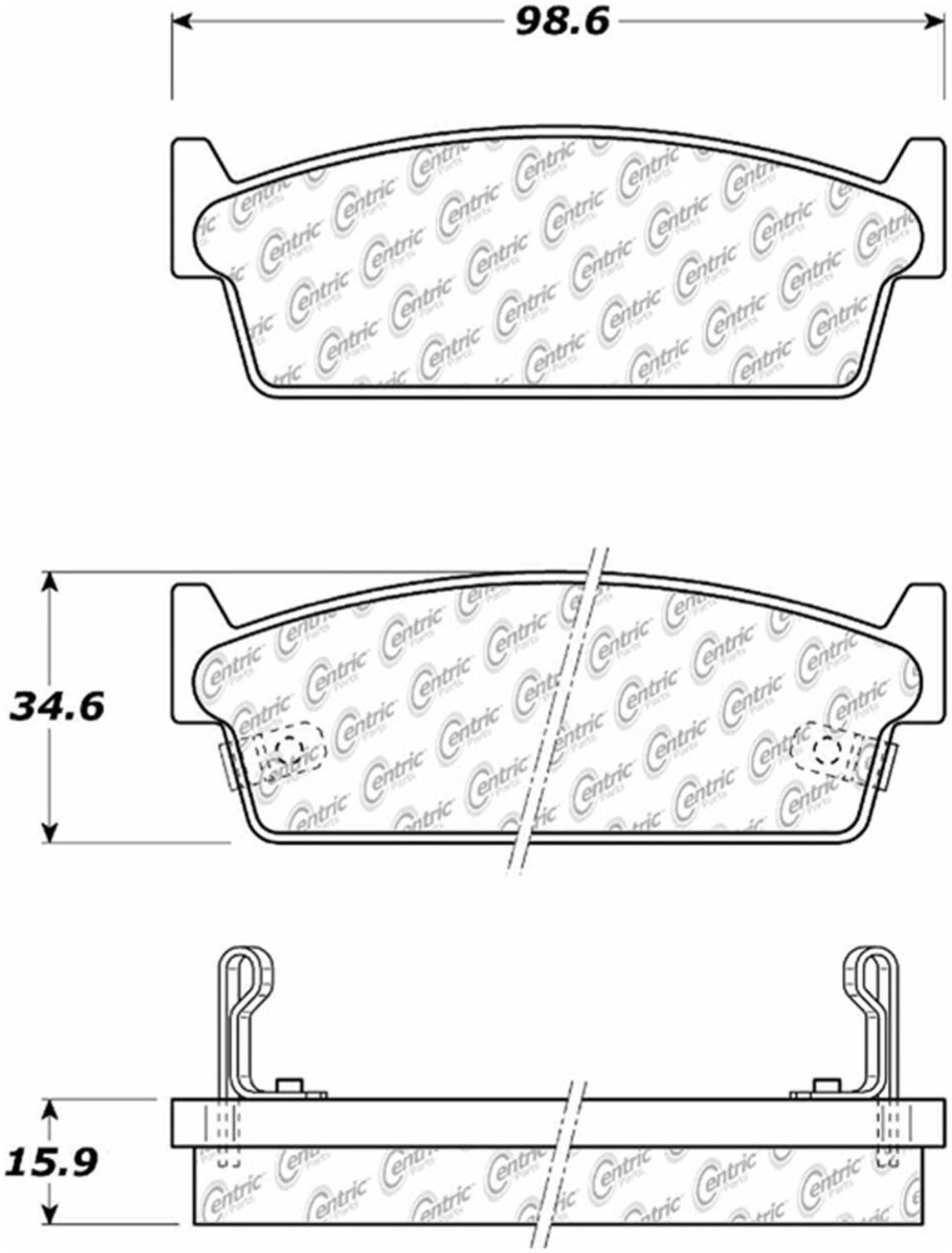 Centric Parts Disc Brake Pad Set Posi Quiet Ceramic with Shims for 1990-1992 Infiniti M30 105.04790