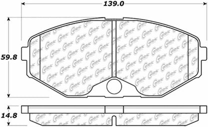 Centric Parts Disc Brake Pad Set Posi Quiet Ceramic with Shims and Hardware for 1990-1995 Infiniti Q45 105.04860