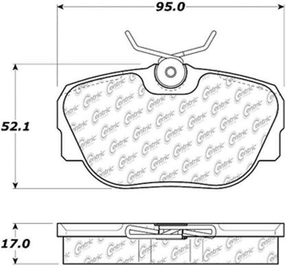 Centric Parts Disc Brake Pad Set Posi Quiet Ceramic with Shims for 1984-1995 BMW 318i