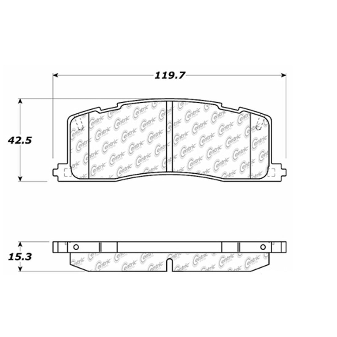 Centric Parts Disc Brake Pad Set Posi Quiet Ceramic with Shims for 1991-1997 Toyota Previa 105.05010