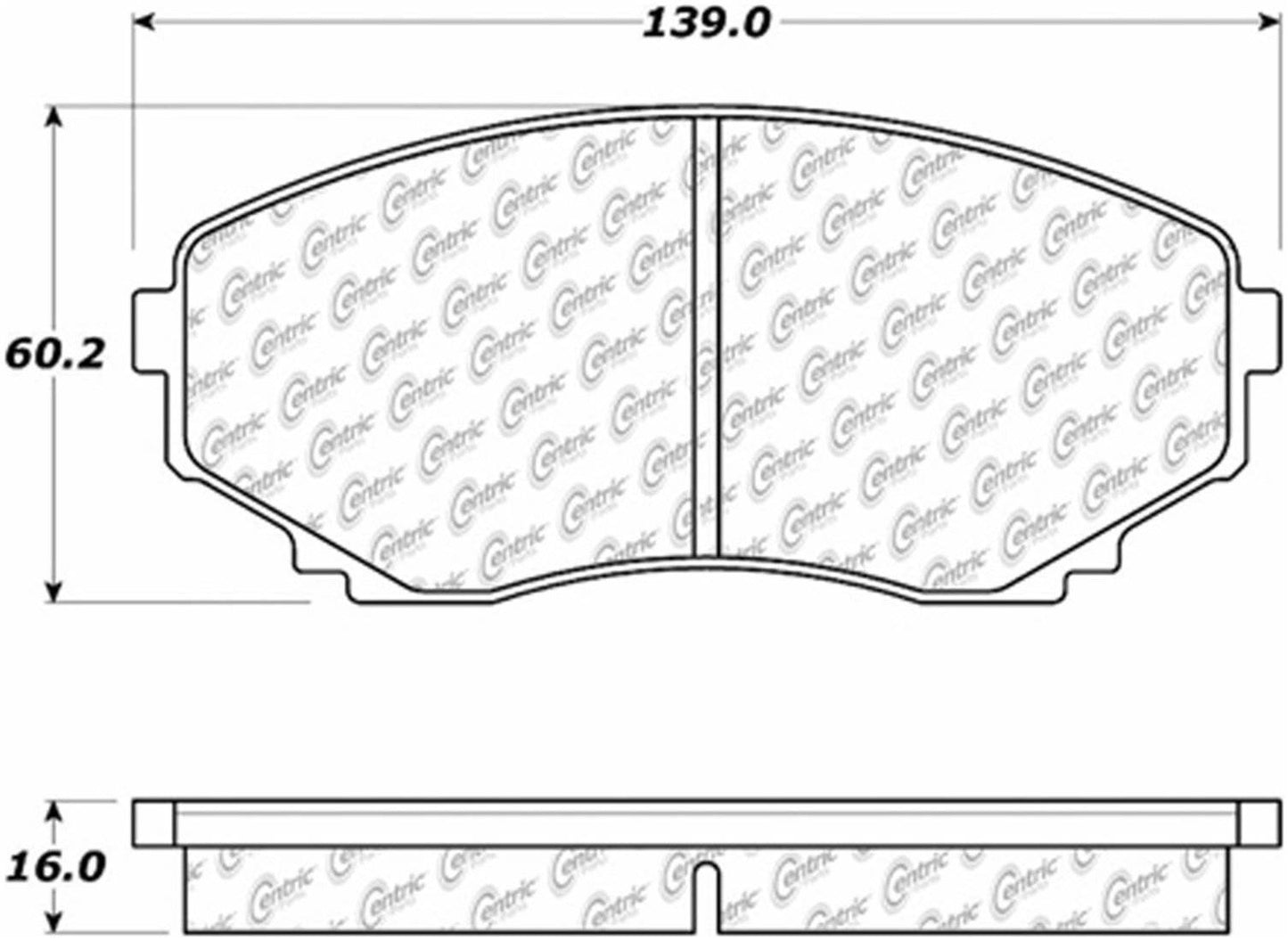 Centric Parts Disc Brake Pad Set Posi Quiet Ceramic with Shims for Mazda MPV 1998-2006 105.05510