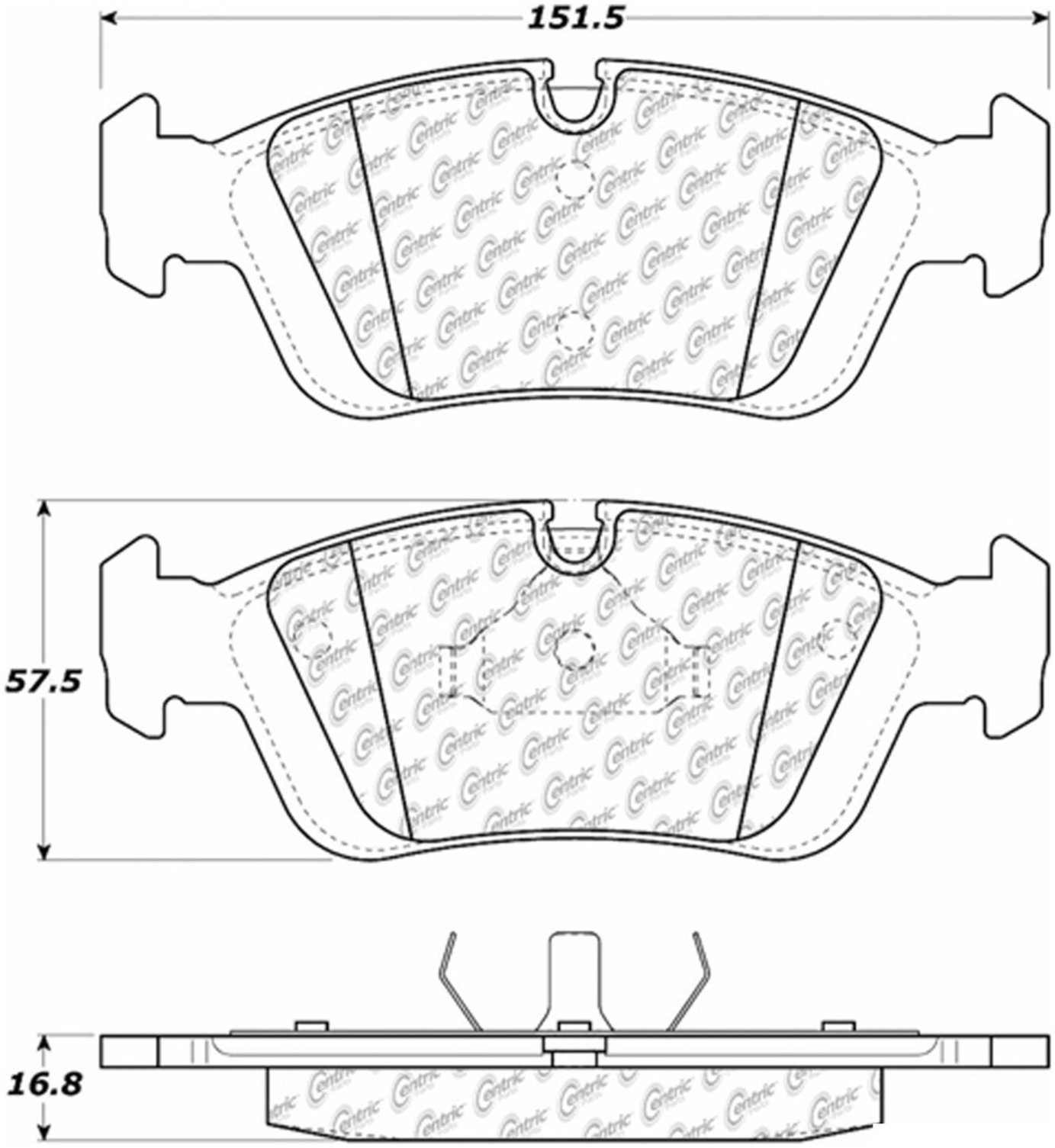Centric Parts Disc Brake Pad Set 105.05580