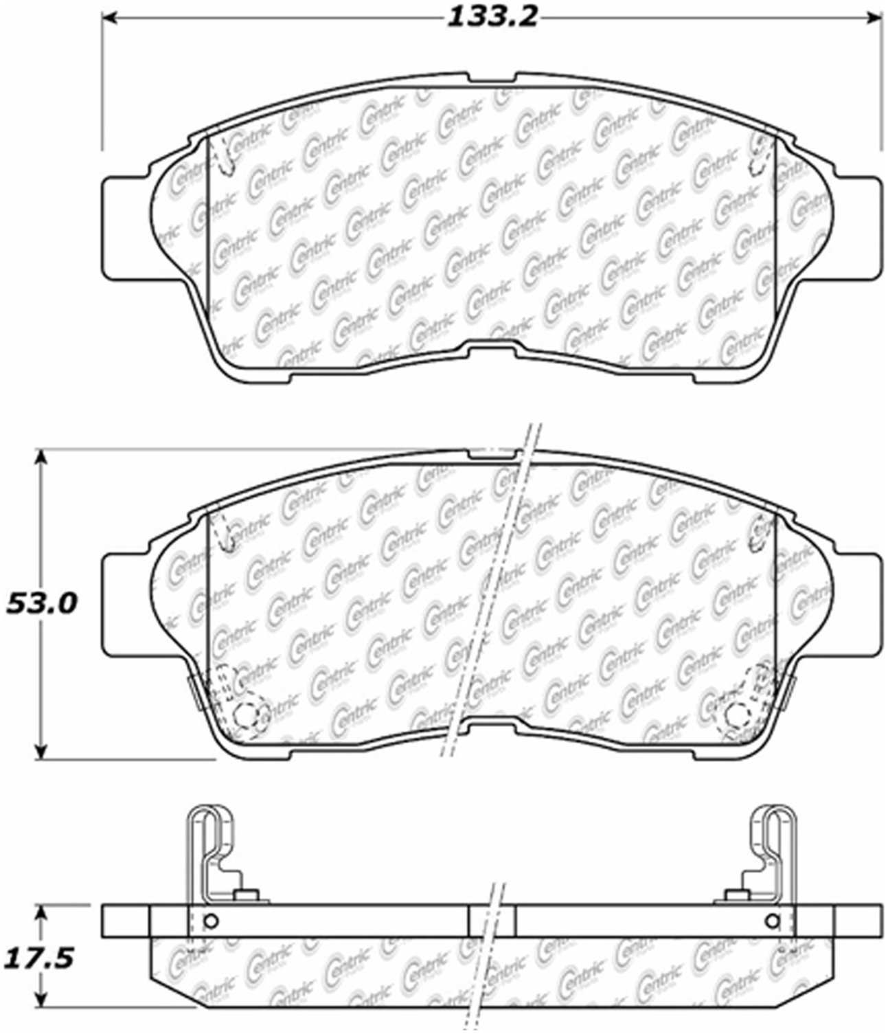 Centric Parts Disc Brake Pad Set with Posi Quiet technology 105.05620