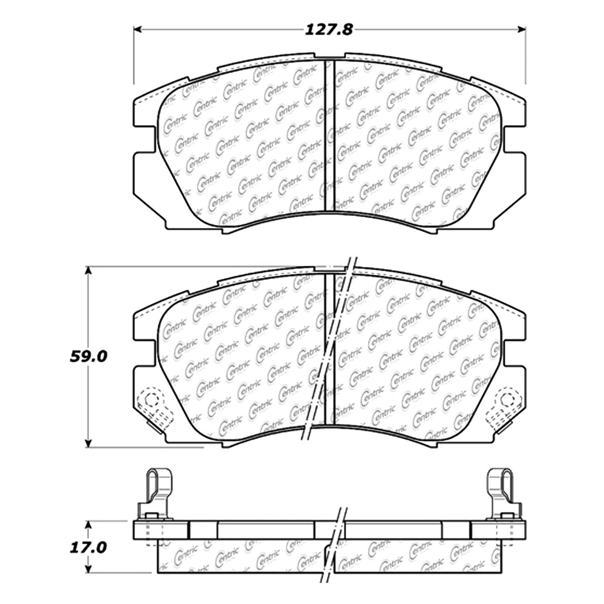 Centric Parts Disc Brake Pad Set with Posi Quiet technology 105.05630