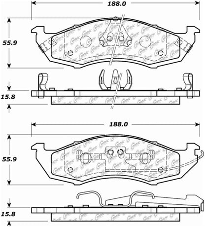 Centric Parts Disc Brake Pad Set 105.05760