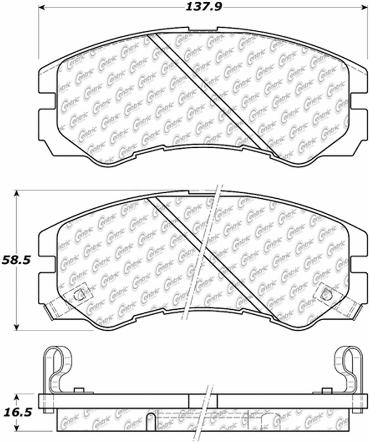 Centric Parts Disc Brake Pad Set 105.05790