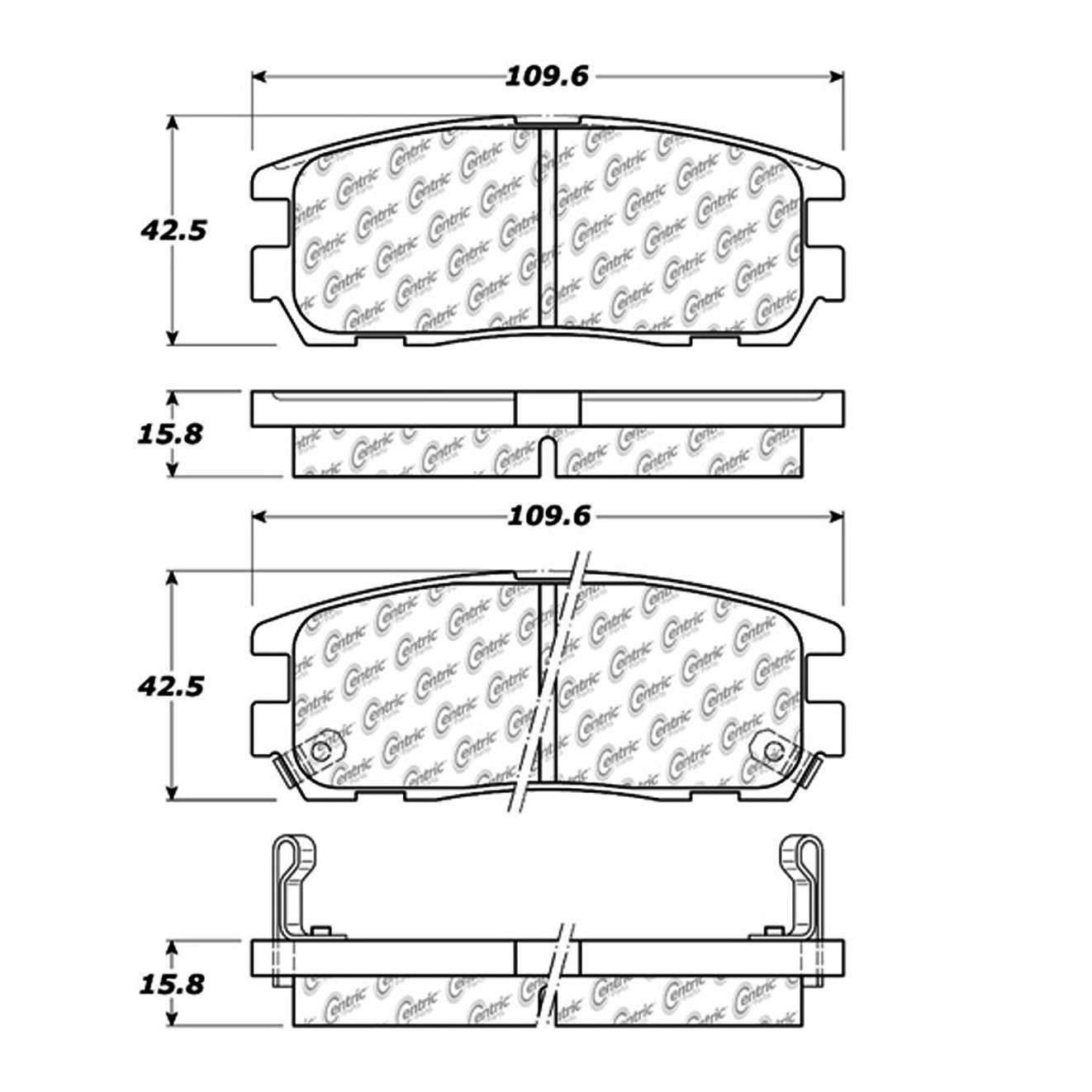 Centric Parts Disc Brake Pad Set 105.05800