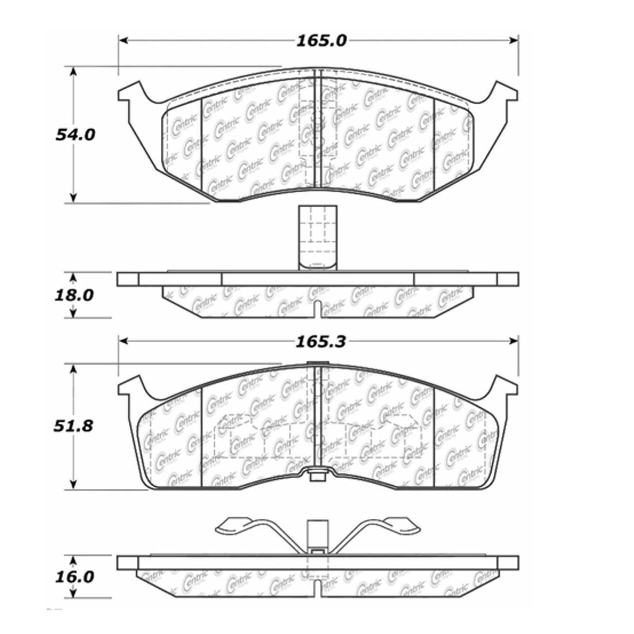 Centric Parts Disc Brake Pad Set with Posi Quiet Technology 105.05910