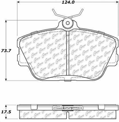 Centric Parts Disc Brake Pad Set with Posi Quiet technology for reliable braking 105.05980