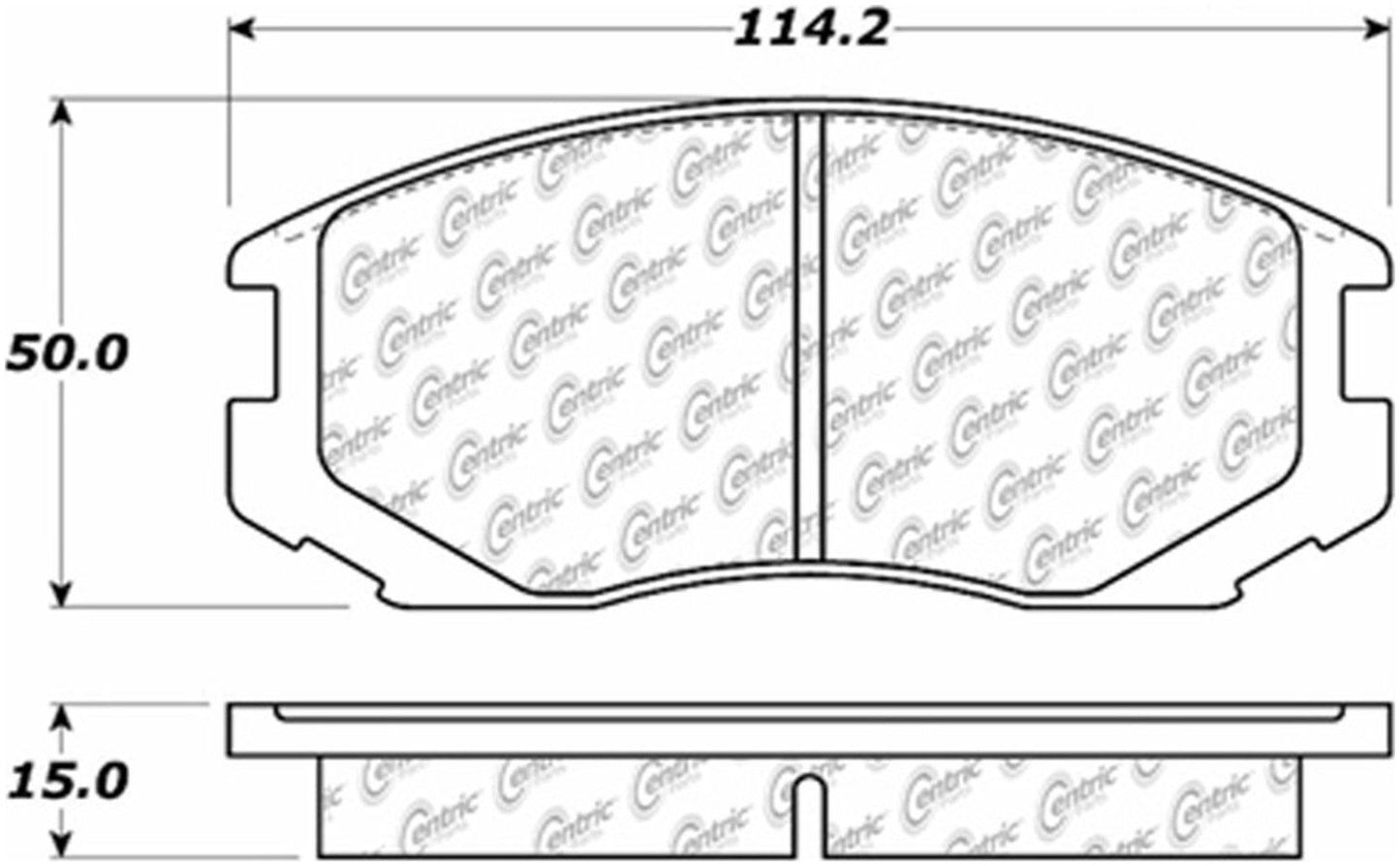 Centric Parts Disc Brake Pad Set Posi Quiet Ceramic with Shims for 1991-2000 Dodge Colt Eagle Summit Vista Mitsubishi Mirage Plymouth Colt 105.06020