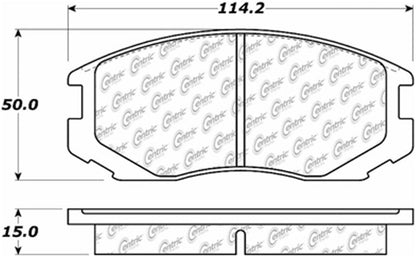 Centric Parts Disc Brake Pad Set Posi Quiet Ceramic with Shims for 1991-2000 Dodge Colt Eagle Summit Vista Mitsubishi Mirage Plymouth Colt 105.06020